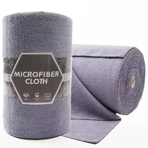20-Pack Microfiber Cleaning Cloth Reusable Tear-Away Towel Roll 10 x 10 Inch Absorbent Rags for Kitchen Car Glass
