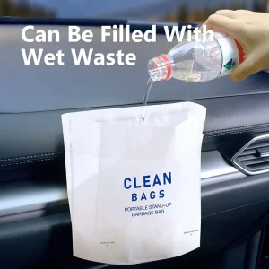 20-Piece Disposable Self-Adhesive Car Trash Bags for Seat-Back Hanging