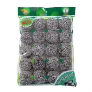 20-Piece Stainless Steel Scourer Sponges for Pots and Pans