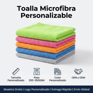 200-350gsm Microfiber Cleaning Cloth Custom Color and Size for Household Cleaning
