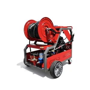 200Bar Cold Water Sewer Jetter Machine Drain Cleaning and Pipe Unblocking 27HP Twin-Cylinder Diesel Engine 64L/min