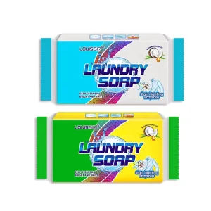 200g Lemon Scented Skin Friendly Mild Bar Soap OEM Multipurpose Laundry Soap Bar in Plastic Packaging