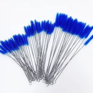 200mm/240mm/305mm 304 Stainless Steel and Nylon Bristle Straw Cleaning Brush