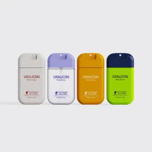 20ML 30ML PP Flat Spray Bottles Custom Color Print Refillable Containers for Perfume Hand Sanitizer Skincare Use
