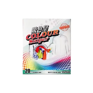 20Pcs Dye Trapper Colour Catcher Sheets Anti Colour Run Laundry Guard Fabric Absorber Wipes for Mixed Wash 12x25cm