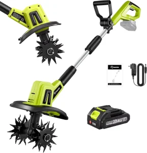 20V Cordless Electric Tiller Cultivator 9 Inch Battery Powered Mini Garden Tiller 330RPM OEM Low MOQ