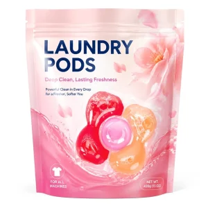 20g Eco-Friendly Laundry Pods 3-in-1 Deep Cleaning Tough Stain Removal Color Protection Long-Lasting Fragrance