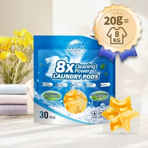 20g Hypoallergenic Neutral pH Laundry Detergent Pods Gentle Formula Fresh Scent