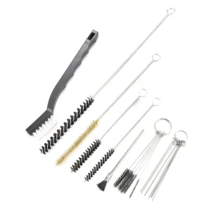 21-Piece Motorcycle Carburetor and Spray Gun Cleaning Brush Set with Cutting Nozzle and Small-Hole Cleaner