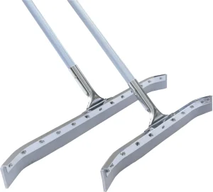 22″ 30″ Cleaning Tool Magic Water Squeegee Curved Stainless Steel Floor Squeegee With Rubber Blade