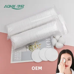 220gsm 5.8cm Round Disposable 100% Cotton Makeup Remover Toner Pads for Face