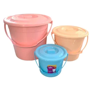 22L Super Large Capacity PP Plastic Bath Mopping Water Bucket with Portable Handle for Outdoor Storage