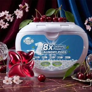 22g 4in1 Eco Friendly Luxury Perfume Laundry Pods OEM Free Sample 8X Enzyme Deep Clean Scale Prevention Travel Portable