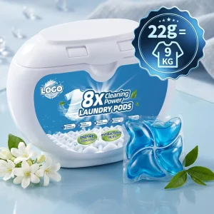 22g Disposable 4-in-1 Laundry Detergent Pods No Residue Natural Enzyme OEM ODM