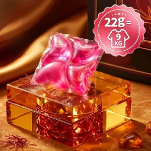 22g High Grade Niche Perfume Eco Friendly Disposable Laundry Pods OEM Free Sample 8X Stain Removal Bacteriostasis 72H Scent