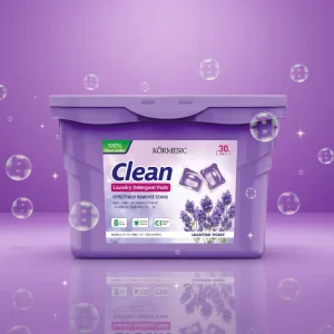 240g Natural Eco-Friendly Long-Lasting Fragrance Deep Cleaning Lavender Clean Laundry Detergent Pods