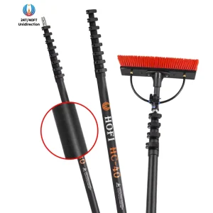 24T 40FT Carbon Fiber Telescopic Cleaning Tools Long Reach Water Fed Poles for Window Cleaning Solar Panel