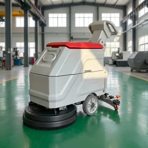 24V Battery-Powered Floor Scrubber with Motor and Wheels for Warehouse and Factory Cleaning