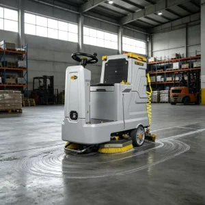 24V Battery-Powered Industrial Ride-On Automatic Floor Scrubber OEM Supplier