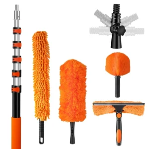 24ft High-Reach Duster Kit with Extendable Pole 5-24ft for High Ceilings