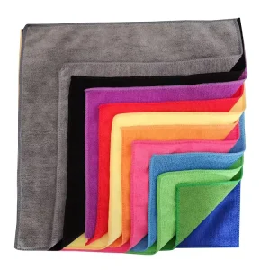 25*25cm Custom Logo Reusable Microfiber Kitchen Cleaning Cloth OEM Bulk Household Absorbent Antibacterial Dish Towel