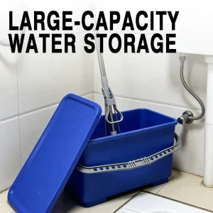 25-Liter Rectangular PP Bucket with Lid for Kitchen, Living Room, and Vehicle Cleaning