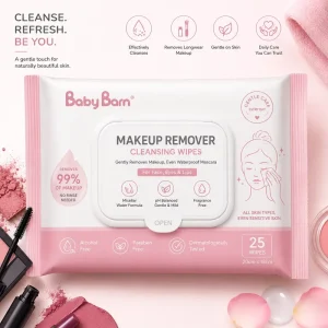 25 PCS Sensitive Skin Care Soft Make up Remover Cleansing Wipes Makeup Removal Wet Wipe