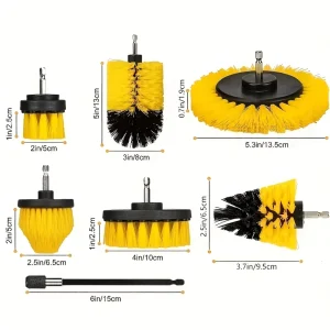 25-Pack Drill Brush Power Scrubber Set with Extended Attachments for Bathroom, Kitchen, and Tub