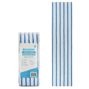 25 Pack Microfiber Mop Disposable Pad 18″ High-Efficiency Floor Cleaning Flat Mop Replacement Pads