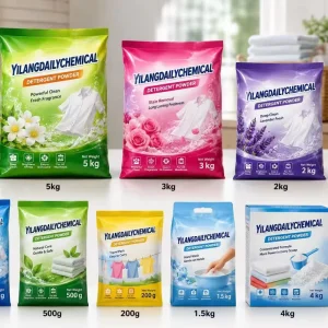 25KG Bulk Ton Bag Strong Perfume Laundry Detergent Powder High Foam Clothes Cleaners