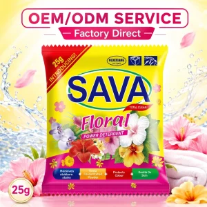 25g*160pcs Handling Woven Bag Washing Powder Africa High Foam Laundry Detergent Powder Soap