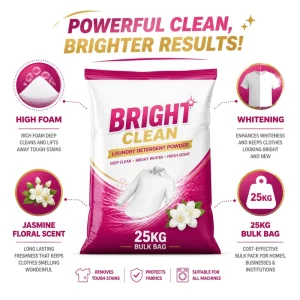 25kg Bulk Laundry Detergent Powder Factory Direct OEM ODM Private Label Hand Machine Wash Washing Powder