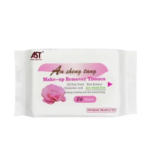 26 Sheets Rose Fragrance Makeup Remover Wet Wipes for Face and Feminine Care