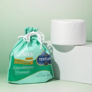 270g Soft Pearl Pattern Disposable Face Towel Dry Wet Dual Use Non Woven Roller Type Facial Cleansing Wipes for Makeup Remover