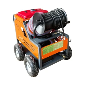 27HP 200bar Gasoline-Powered High-Pressure Pipe Cleaning Machine with Sewer Spray Drain Cleaner and Pump