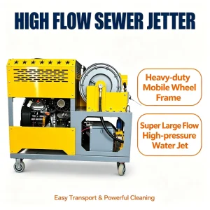 27HP Sewage Pipeline Cleaning Machine 200Bar 60LPM Cold Water Jet Cleaning Machine for Sewer Cleaning