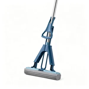 27cm PVA Mop with Half-Fold Hands-Free Squeeze Design, High Absorbency