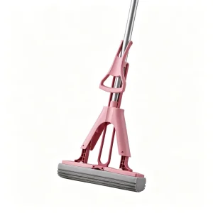 27cm PVA Sponge Mop with Half-Fold Squeeze Design for Wet and Dry Cleaning