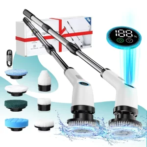 280R/min 250R/min Electric Cleaning Brush Spin Scrubber Cordless Cleaning Brush with Extension Handle