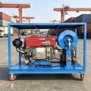 28hp 2600psi Factory Sale Mobile Drain Jet Cleaner with Hose Reel Drain Jetting Equipment for City Drainage Pipe Maintenance