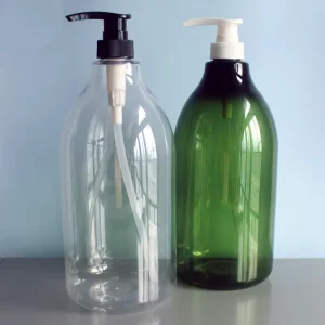 2L PET Round Shoulder Dispenser Bottles 2000ml Body Wash Pump Refills Empty Liquid Soap Storage Jars for Hotel