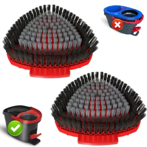 2PCS Non Scratch Upgrade Floor Scrub Brush Heads for Multi Surface Cleaning Tool for Vileda EasyWring Drop Shipping Available