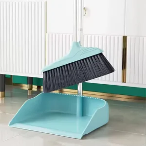 2pcs Indoor Garbage Scoop Brush Dust Clean Long Handle Floor Squeegee Brooms Dustpans Set Broom and Dustpan