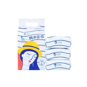 3-Pack Pure Water Wipes Large Bulk Set for Gentle Refreshing Cleansing Suitable for Home and Supermarket Factory
