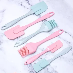 3-Piece BBQ Silicone Oil Brush and Scraper Set