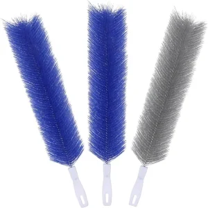 3-Piece Bendable Microfiber Fan Cleaning Brush with Washable Heads for Ceiling Fans, Air Vents, Curtains, and Cars