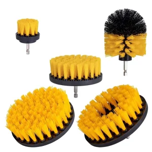 3 Piece Drill Brush Set Cleaning Brush Kit for Drills Bristle Brush for Kitchen Bathroom Floor and Automotive Use