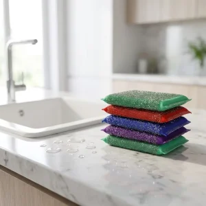 3-Piece High-Absorbent Non-Scratch Stainless Steel Kitchen Scouring Pads