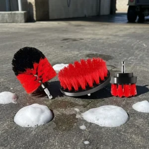 3 Piece Household Cleaning Brush Set Wire Brush for Drill for Car Washing