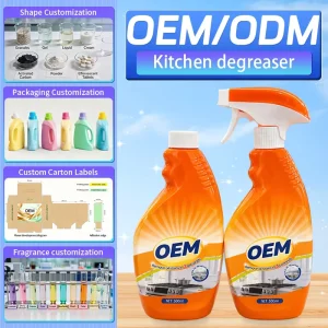3 Seconds Fast Oil Removal Kitchen Degreaser Spray OEM Custom 500ml Heavy Grease Cleaner Household Cleaning Products